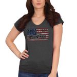 Hot Leathers SPL1832 Women’s Black Heather Dark Gray Sturgis Motorcycle Rally Bling Bike T-Shirt