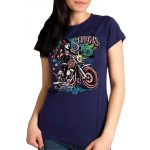 2025 Sturgis Women’s Motorcycle Rally Pink Lady Navy Ladies T-Shirt
