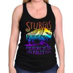 2024 Sturgis Women’s Black Buffalo Motorcycle Rally Tank Top Shirt SPL2869