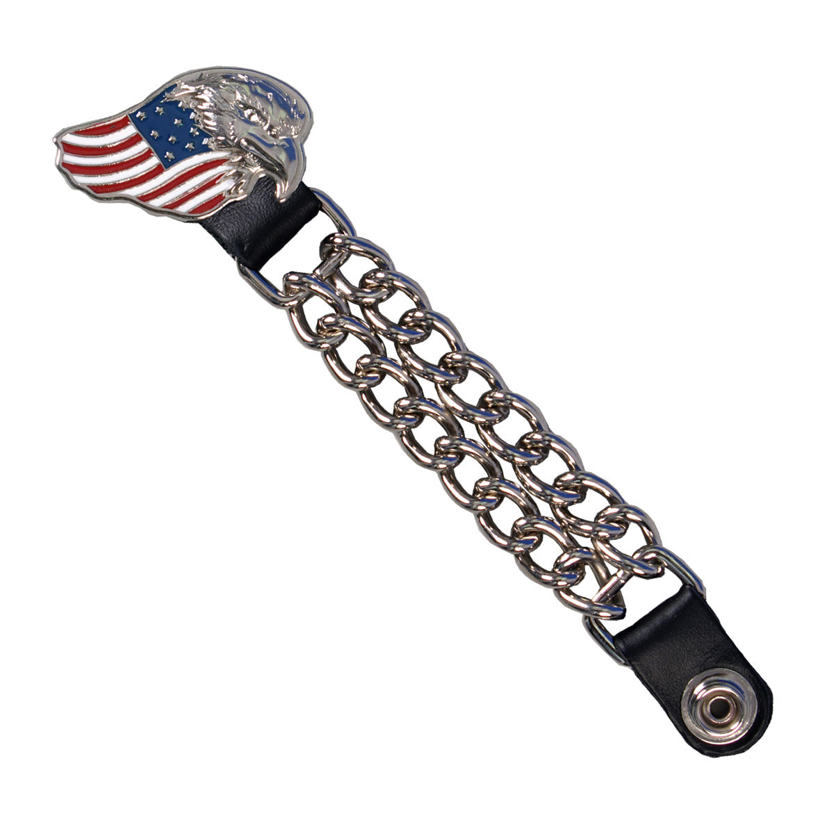 vxc1007-a01.jpg Hot Leathers Eagle Flag Chain Vest Extender VXC1007 - Image 1