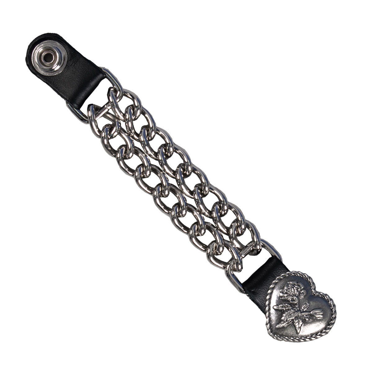 vxc1016-a01.jpg Hot Leathers Heart with Rose Vest Extender VXC1016 - Image 1