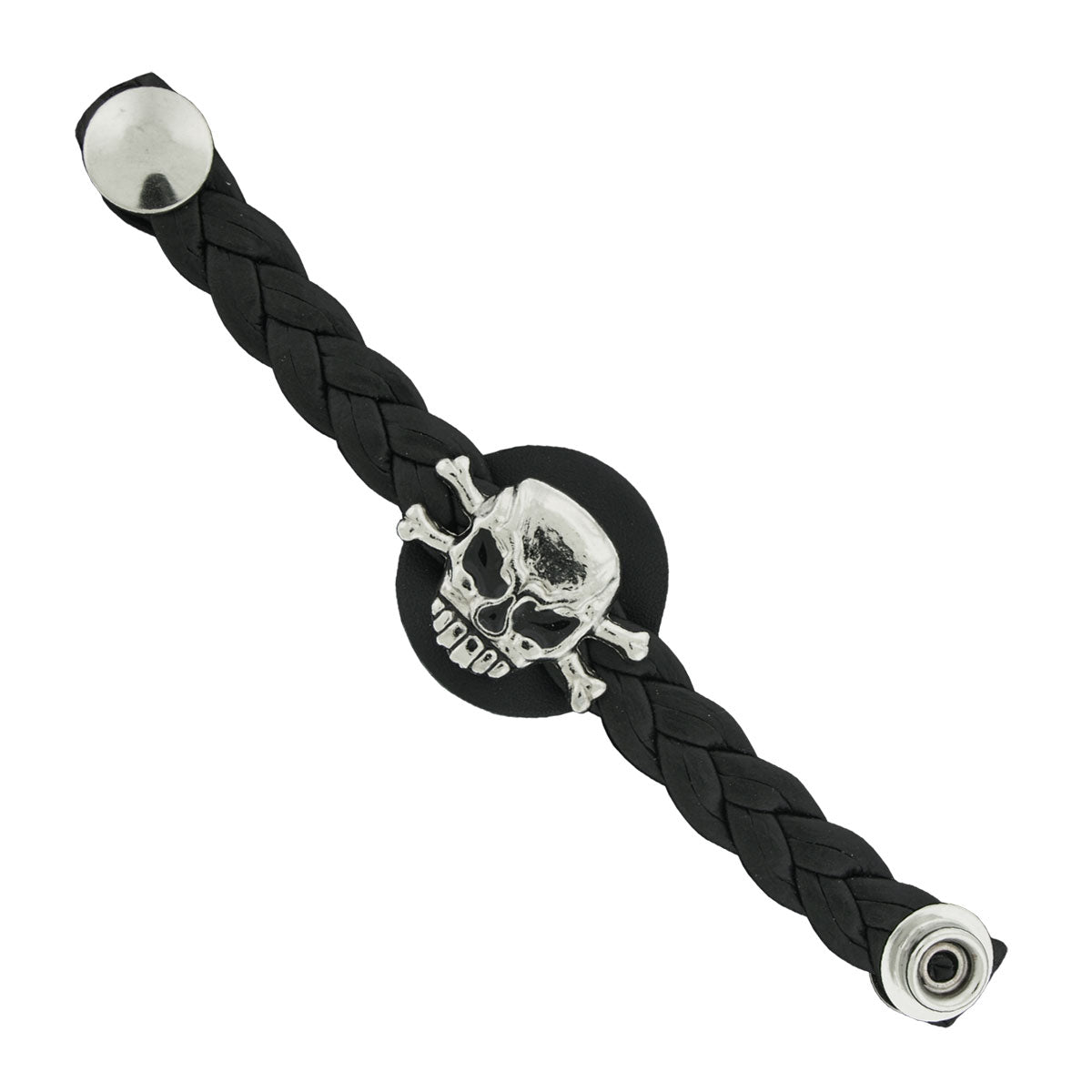 vxl1005-a01.jpg Hot Leathers VXL1005 Skull and Bones Braided Vest Extender - Image 1