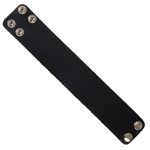 Hot Leathers Black 1.75 ” Plain Leather Wristband WBA1009