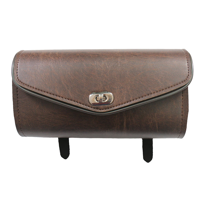 wda1016-a01_800.jpg Hot Leathers WDA1016 Windshield Bag Plain Brown - Image 1