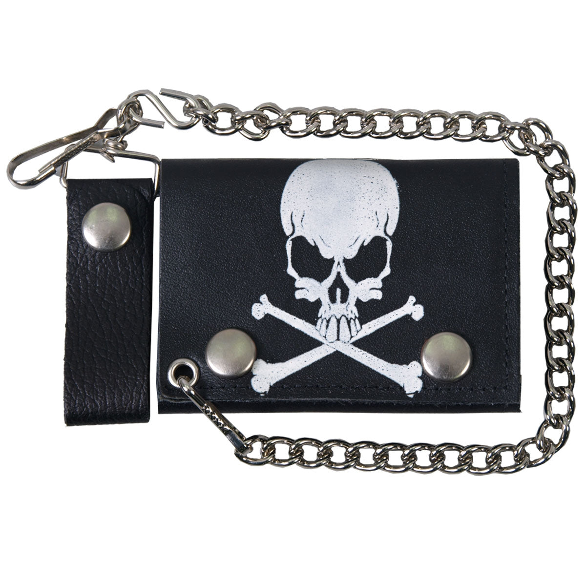 wlb1012-a01_1.jpg Hot Leathers Skull and Crossbones Wallet WLB1012 - Image 1