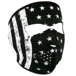 ZanHeadgear WNFM091 Full Mask Neoprene – Black and White Vintage Flag Design