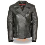 Milwaukee Leather ML7023 Women’s ‘Braided’ Black Leather Jacket with Studs - Image 6