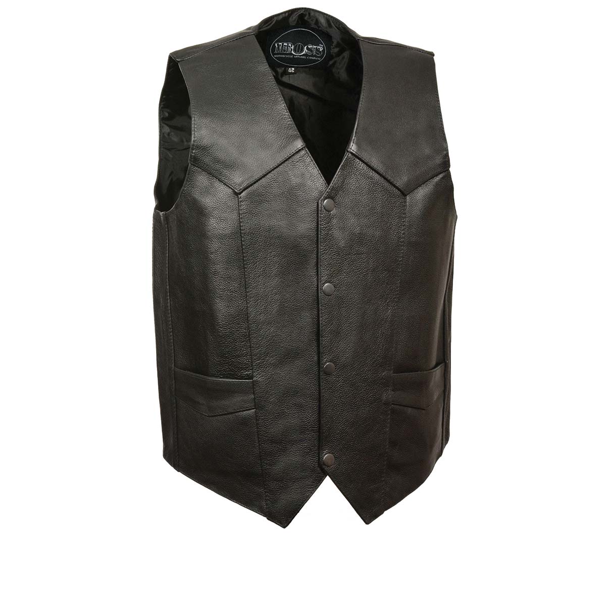 xs102.jpg Men’s XS102T Tall Size Black Classic Motorcycle Vest - Image 1