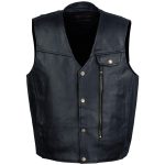 Event Leather XS5381 Men’s Classic Black ‘Pistol Pete’ Leather Vest