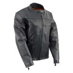 Milwaukee Leather SH7083 Women’s Black ‘Euro Racing’ Vented Leather Jacket with Side Stretch